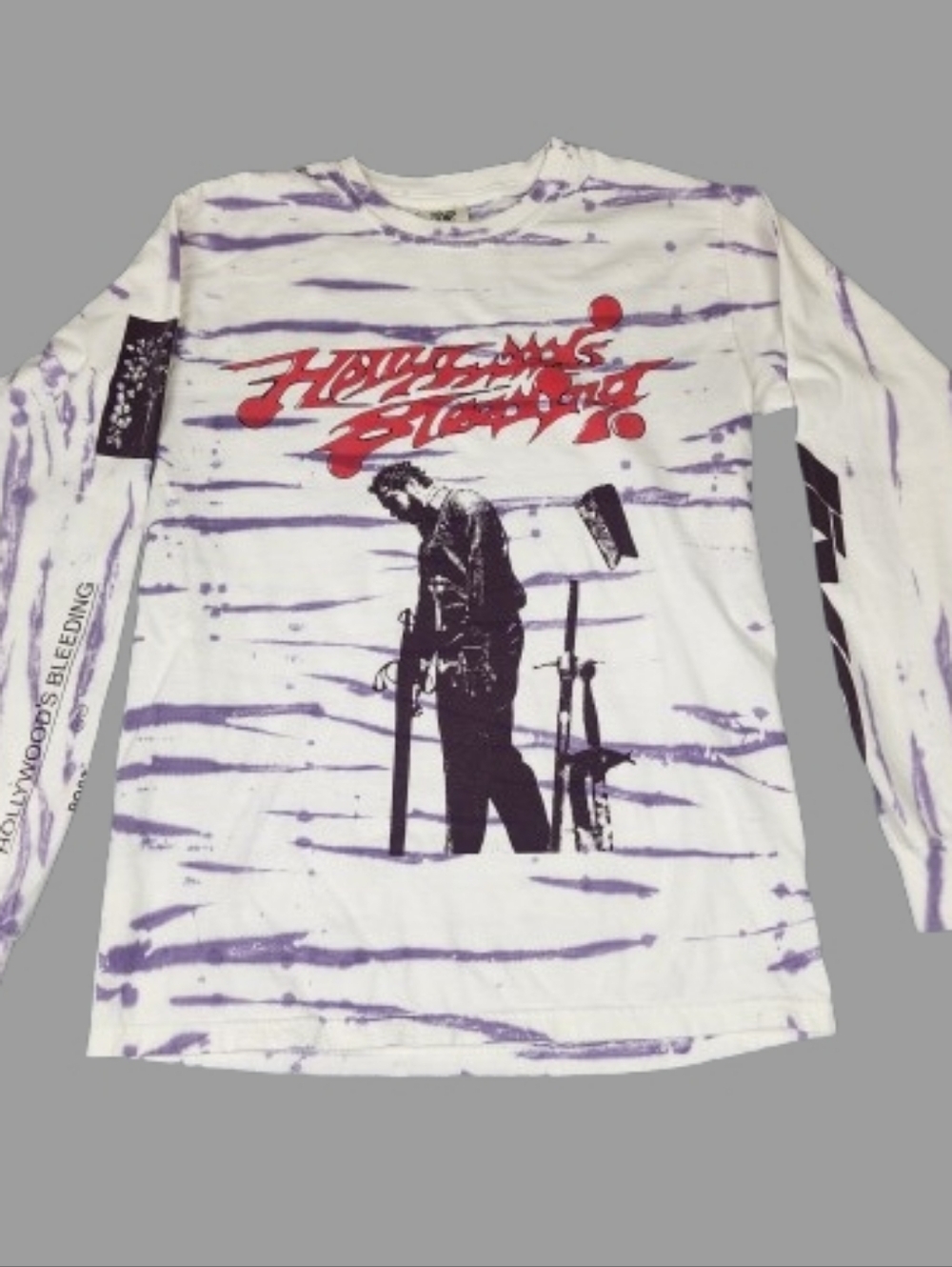 Post Malone Hollywoods Bleeding 2020 Long Sleeve Tie Dye Tee Small